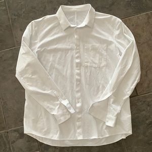 Mens Lululemon White Button Up XL